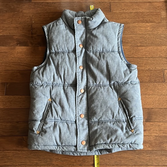 Demin Blue Boys Puffer Vest - Picture 10 of 11